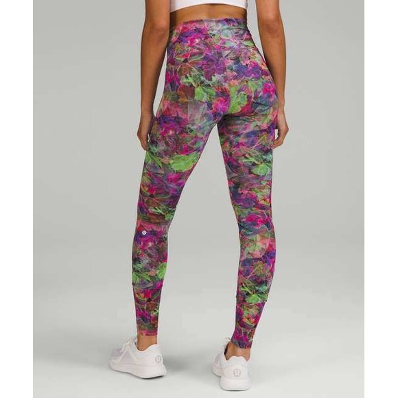 Lululemon Pants - Lululemon Wunder Train HR Tight 25" Women's 12 Vivid Floral Multi High Rise